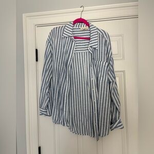 Linen Stripped Button Down